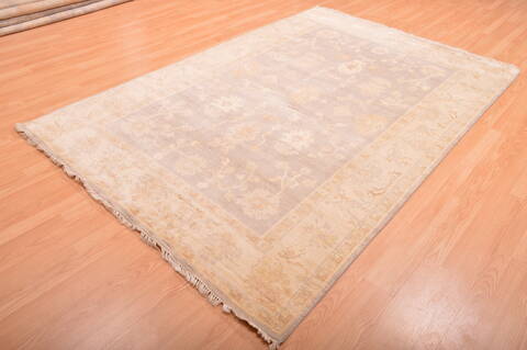 Oushak Beige Hand Knotted 511 X 811  Area Rug 100-76398 Image 12