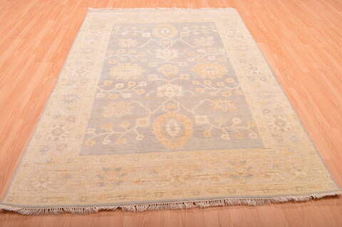 Oushak Blue Hand Knotted 57 X 711  Area Rug 100-76399 Image 13