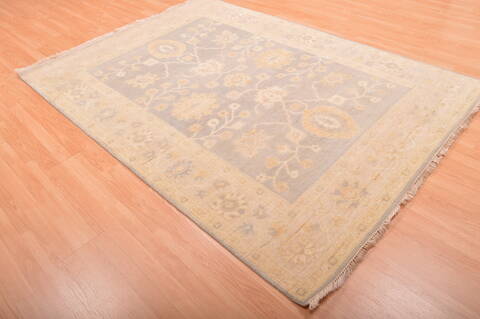 Oushak Blue Hand Knotted 57 X 711  Area Rug 100-76399 Image 15