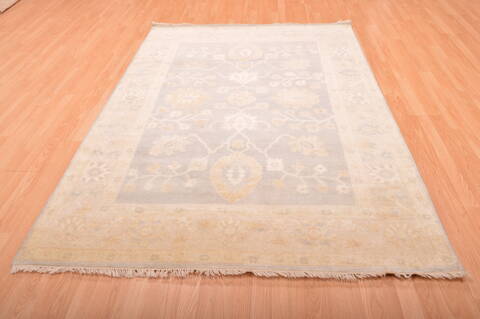 Oushak Blue Hand Knotted 57 X 711  Area Rug 100-76399 Image 16