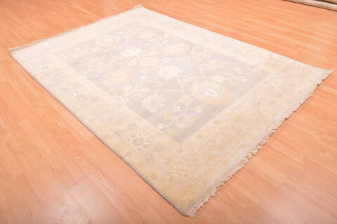 Oushak Blue Hand Knotted 57 X 711  Area Rug 100-76399 Image 1