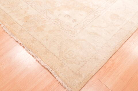 Oushak Beige Hand Knotted 89 X 118  Area Rug 100-76400 Image 17