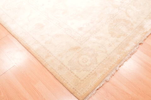 Oushak Beige Hand Knotted 89 X 118  Area Rug 100-76400 Image 19