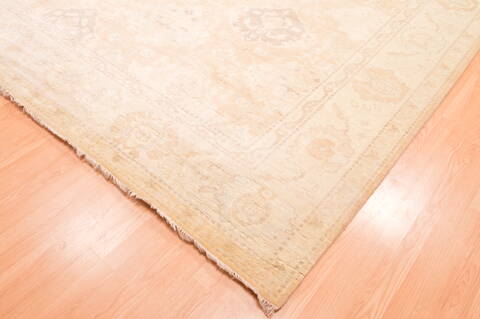Oushak Beige Hand Knotted 89 X 118  Area Rug 100-76400 Image 20