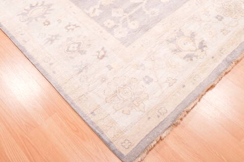 Oushak Grey Hand Knotted 80 X 911  Area Rug 100-76402 Image 13