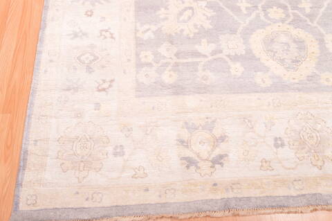 Oushak Grey Hand Knotted 80 X 911  Area Rug 100-76402 Image 14