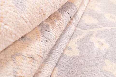 Oushak Grey Hand Knotted 80 X 911  Area Rug 100-76402 Image 15
