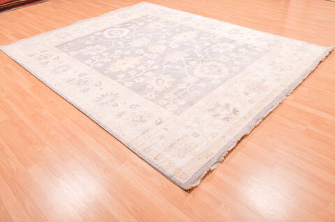 Oushak Grey Hand Knotted 80 X 911  Area Rug 100-76402 Image 3