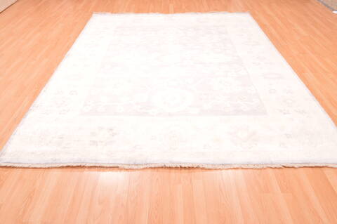 Oushak Grey Hand Knotted 80 X 911  Area Rug 100-76402 Image 4