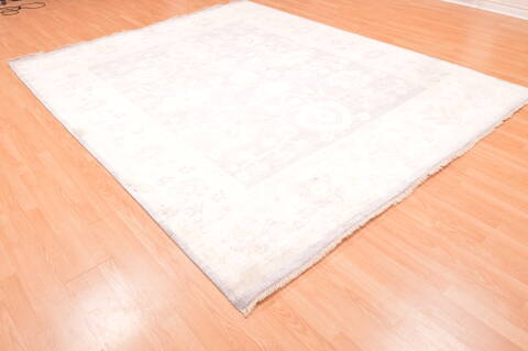 Oushak Grey Hand Knotted 80 X 911  Area Rug 100-76402 Image 5