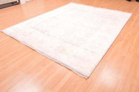 Oushak Grey Hand Knotted 80 X 911  Area Rug 100-76402 Image 6