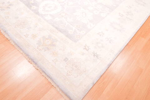 Oushak Grey Hand Knotted 80 X 911  Area Rug 100-76402 Image 7