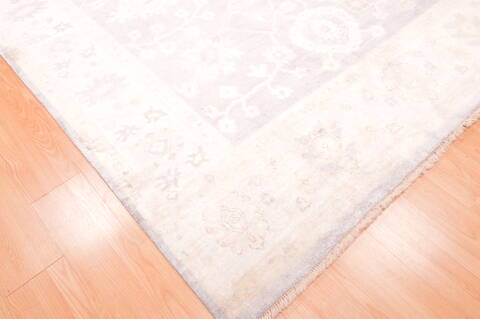 Oushak Grey Hand Knotted 80 X 911  Area Rug 100-76402 Image 9