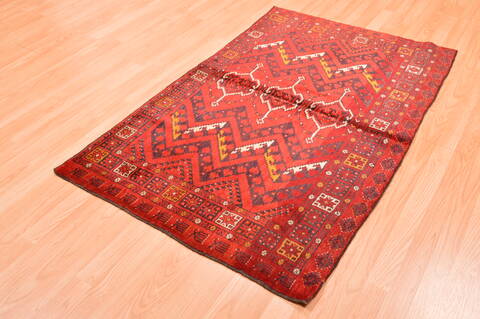 Kunduz Red Hand Knotted 34 X 54  Area Rug 100-76416 Image 5