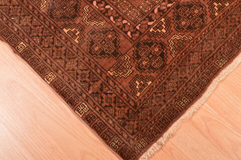 Baluch Brown Hand Knotted 38 X 57  Area Rug 100-76418 Image 10