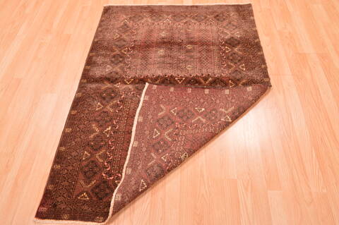 Baluch Brown Hand Knotted 38 X 57  Area Rug 100-76418 Image 15