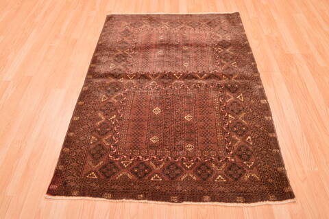 Baluch Brown Hand Knotted 38 X 57  Area Rug 100-76418 Image 4