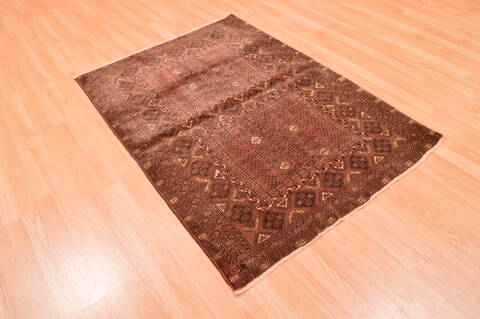 Baluch Brown Hand Knotted 38 X 57  Area Rug 100-76418 Image 5