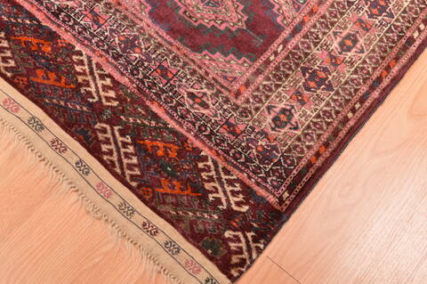 Baluch Red Hand Knotted 42 X 68  Area Rug 100-76425 Image 7