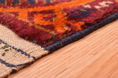 Baluch Red Hand Knotted 38 X 511  Area Rug 100-76426 Image 11