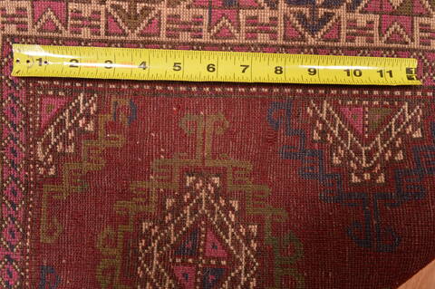 Baluch Red Hand Knotted 38 X 511  Area Rug 100-76426 Image 15