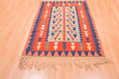 Kilim Red Hand Knotted 311 X 56  Area Rug 100-76437 Image 2
