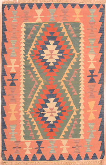 Kilim Green Hand Knotted 311 X 59  Area Rug 100-76442 Image 0