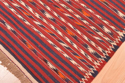 Kilim Red Hand Knotted 39 X 61  Area Rug 100-76443 Image 2