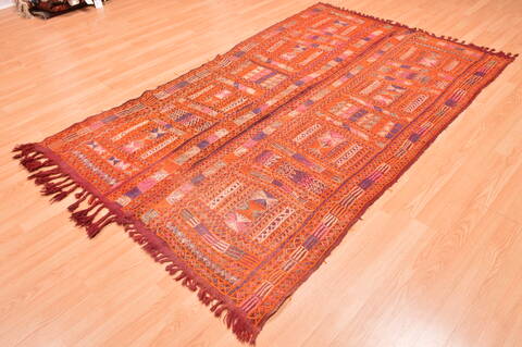 Kilim Red Hand Knotted 47 X 710  Area Rug 100-76446 Image 2