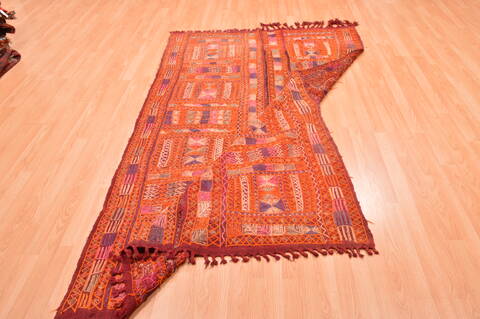 Kilim Red Hand Knotted 47 X 710  Area Rug 100-76446 Image 5
