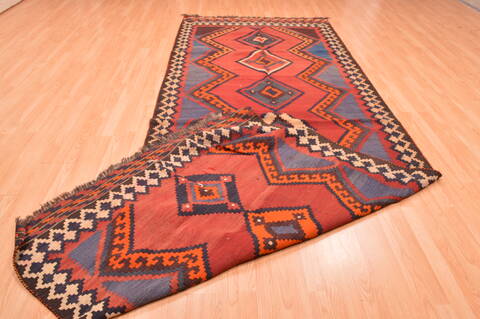 Kilim Red Runner Hand Knotted 51 X 136  Area Rug 100-76447 Image 5