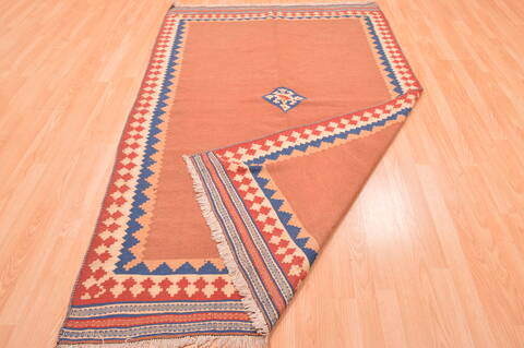 Kilim Beige Hand Knotted 48 X 90  Area Rug 100-76450 Image 3