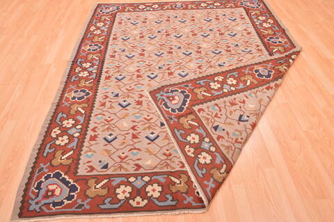 Kilim Grey Hand Knotted 67 X 810  Area Rug 100-76453 Image 6