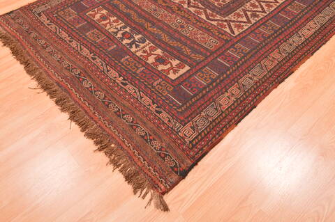 Kilim Brown Hand Knotted 57 X 88  Area Rug 100-76455 Image 2