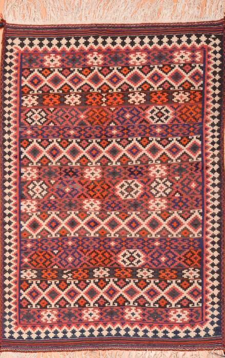 Kilim Red Hand Knotted 47 X 68  Area Rug 100-76458 Image 0