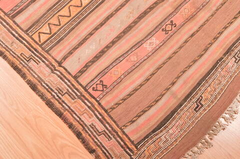 Kilim Brown Runner Hand Knotted 45 X 106  Area Rug 100-76459 Image 5