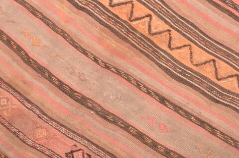 Kilim Brown Runner Hand Knotted 45 X 106  Area Rug 100-76459 Image 7