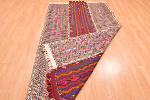 Kilim Green Hand Knotted 52 X 94  Area Rug 100-76463 Image 5