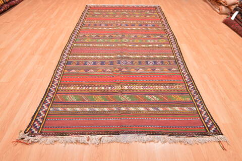 Kilim Green Runner Hand Knotted 50 X 107  Area Rug 100-76467 Image 6