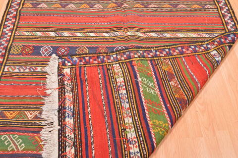 Kilim Green Runner Hand Knotted 50 X 107  Area Rug 100-76467 Image 7