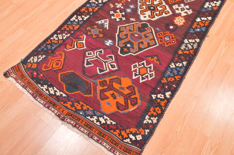 Kilim Red Hand Knotted 31 X 511  Area Rug 100-76484 Image 1