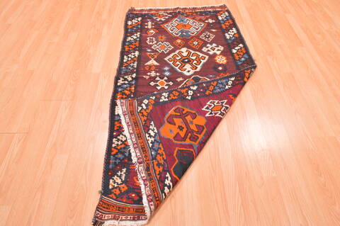 Kilim Red Hand Knotted 31 X 511  Area Rug 100-76484 Image 4