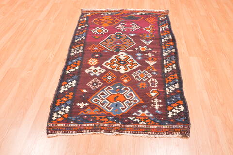 Kilim Red Hand Knotted 31 X 511  Area Rug 100-76484 Image 5