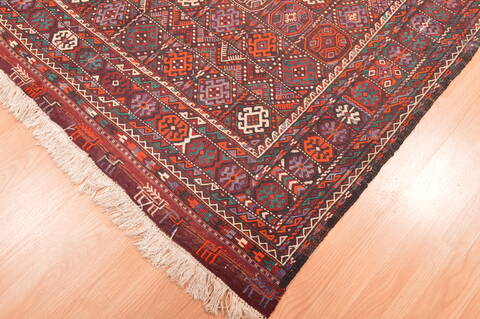 Kilim Brown Runner Hand Knotted 50 X 1910  Area Rug 100-76489 Image 4