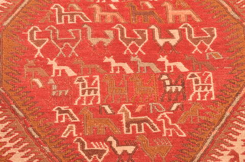 Kilim Red Runner Hand Knotted 36 X 100  Area Rug 100-76492 Image 12
