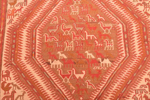Kilim Red Runner Hand Knotted 36 X 100  Area Rug 100-76492 Image 1