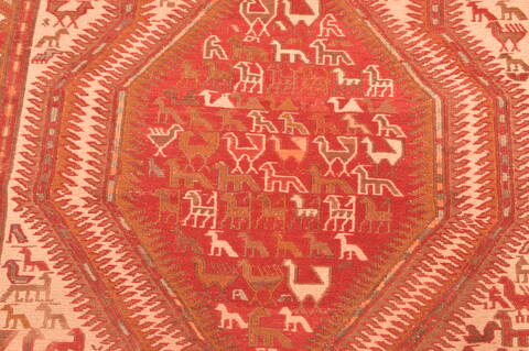 Kilim Red Runner Hand Knotted 36 X 100  Area Rug 100-76492 Image 2