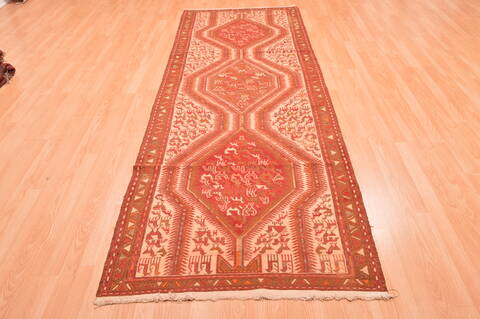 Kilim Red Runner Hand Knotted 36 X 100  Area Rug 100-76492 Image 3