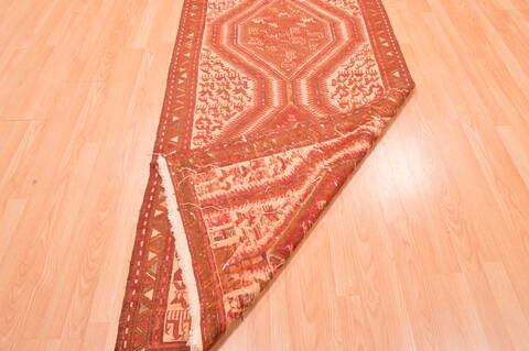 Kilim Red Runner Hand Knotted 36 X 100  Area Rug 100-76492 Image 4