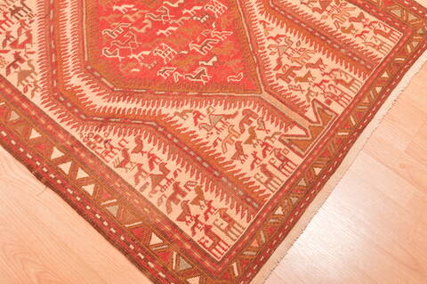 Kilim Red Runner Hand Knotted 36 X 100  Area Rug 100-76492 Image 8